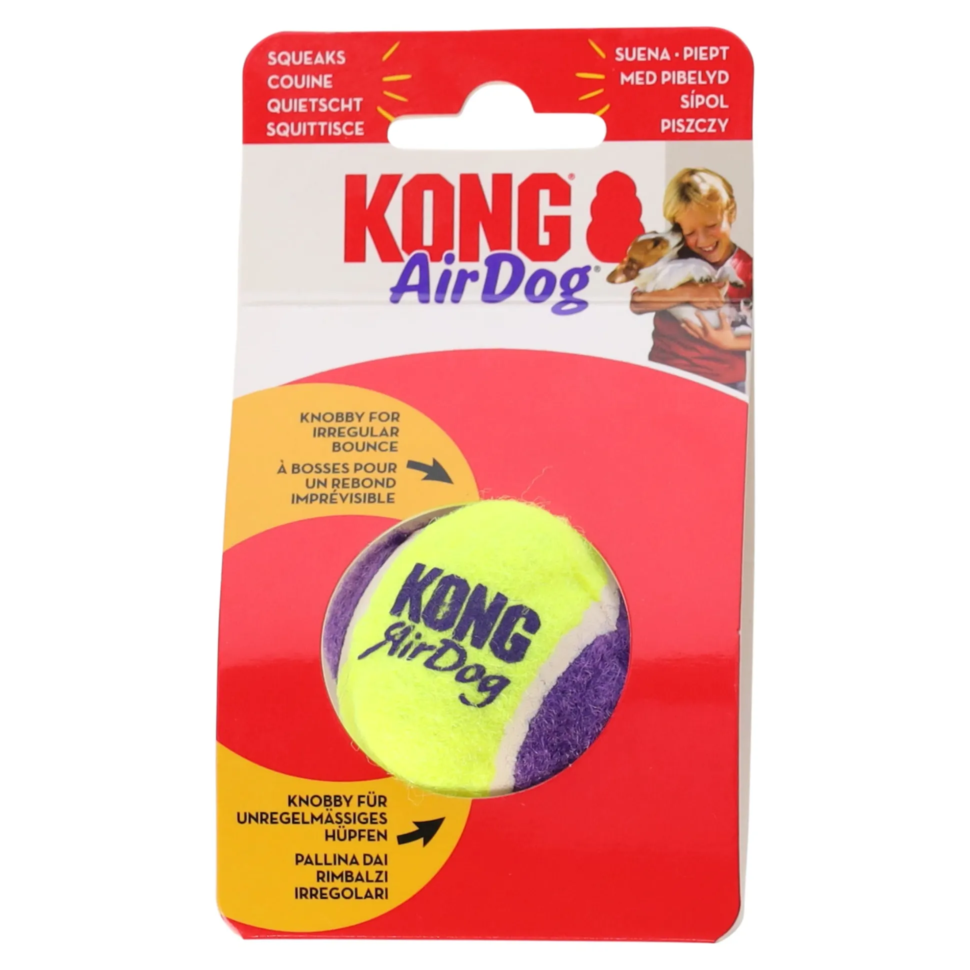Hondenspeelgoed squeaker knobby bal XS/S Kong