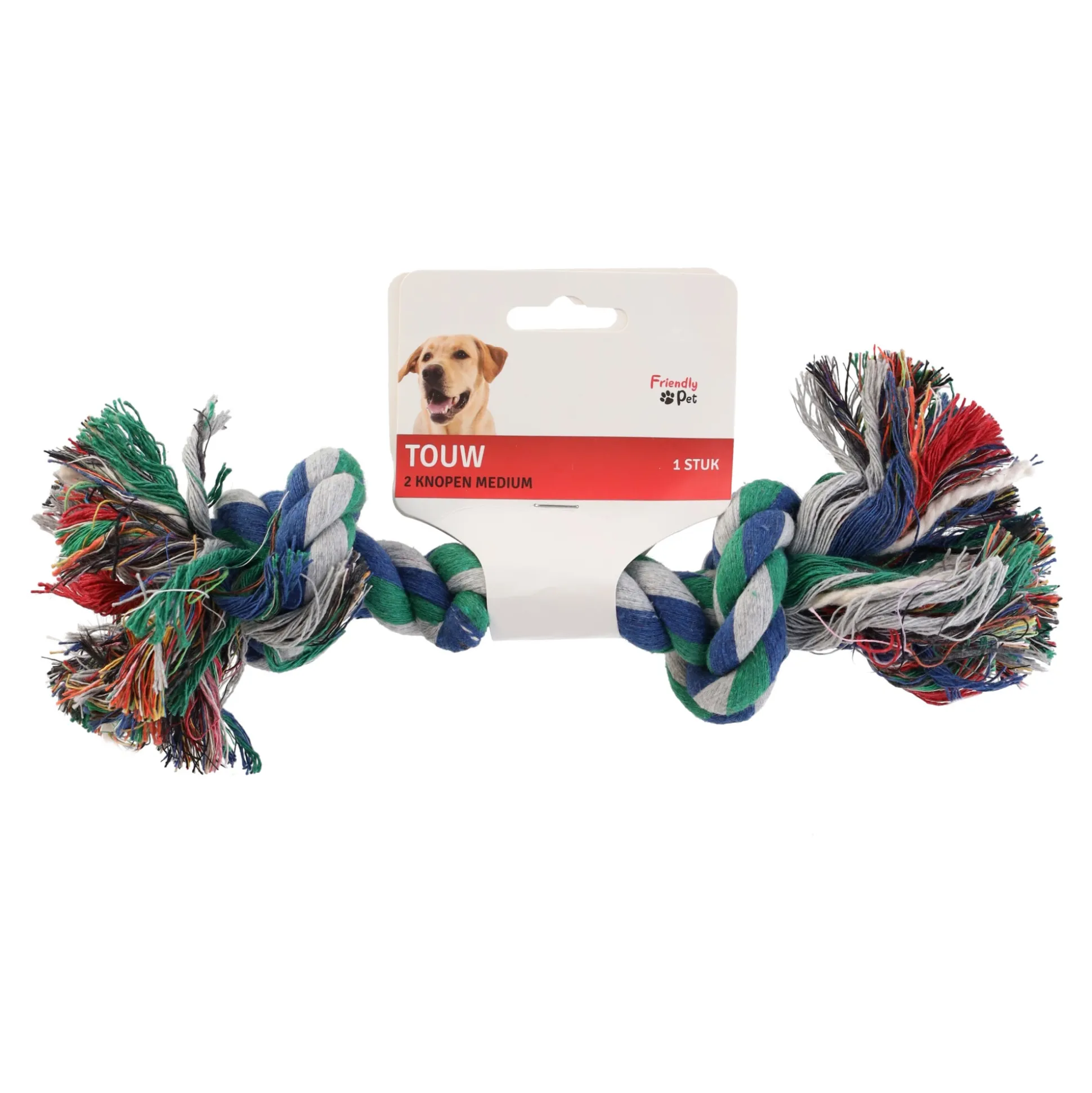 Hondenspeelgoed Touw met 2 knopen medium