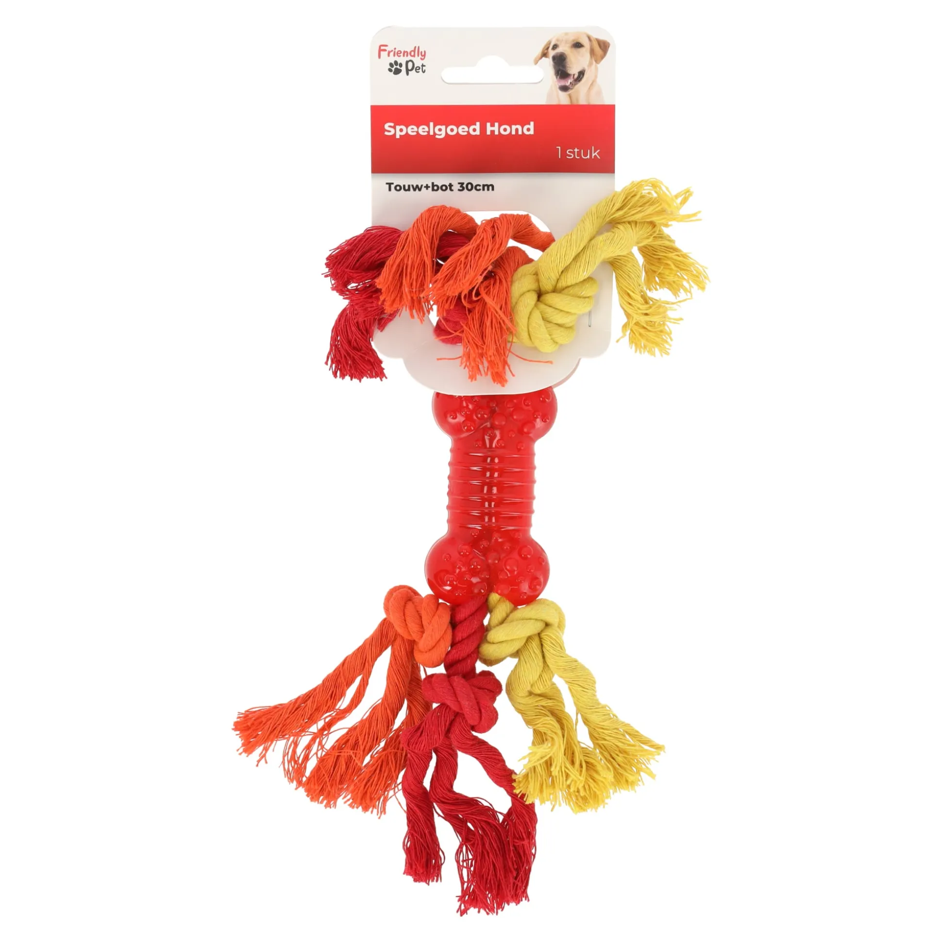 Hondenspeelgoed touw+bot 30cm