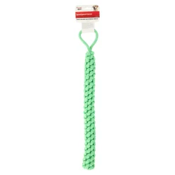 Hondenspeelgoed touw+hendel gr/bl 60cm