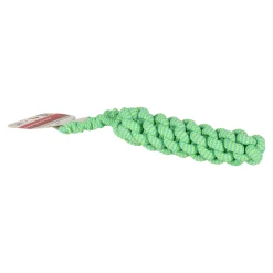 Hondenspeelgoed touw+hendel gr/bl 35cm