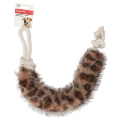 Hondenspeelgoed touw+pluche staart 68cm