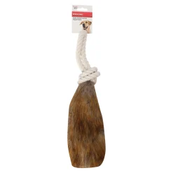 Hondenspeelgoed touw+pluche staart 55cm