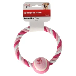 Hondenspeelgoed touw+ring 17cm