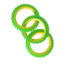 Hondenspeelgoed TPR 3ring 29 cm geel/groen