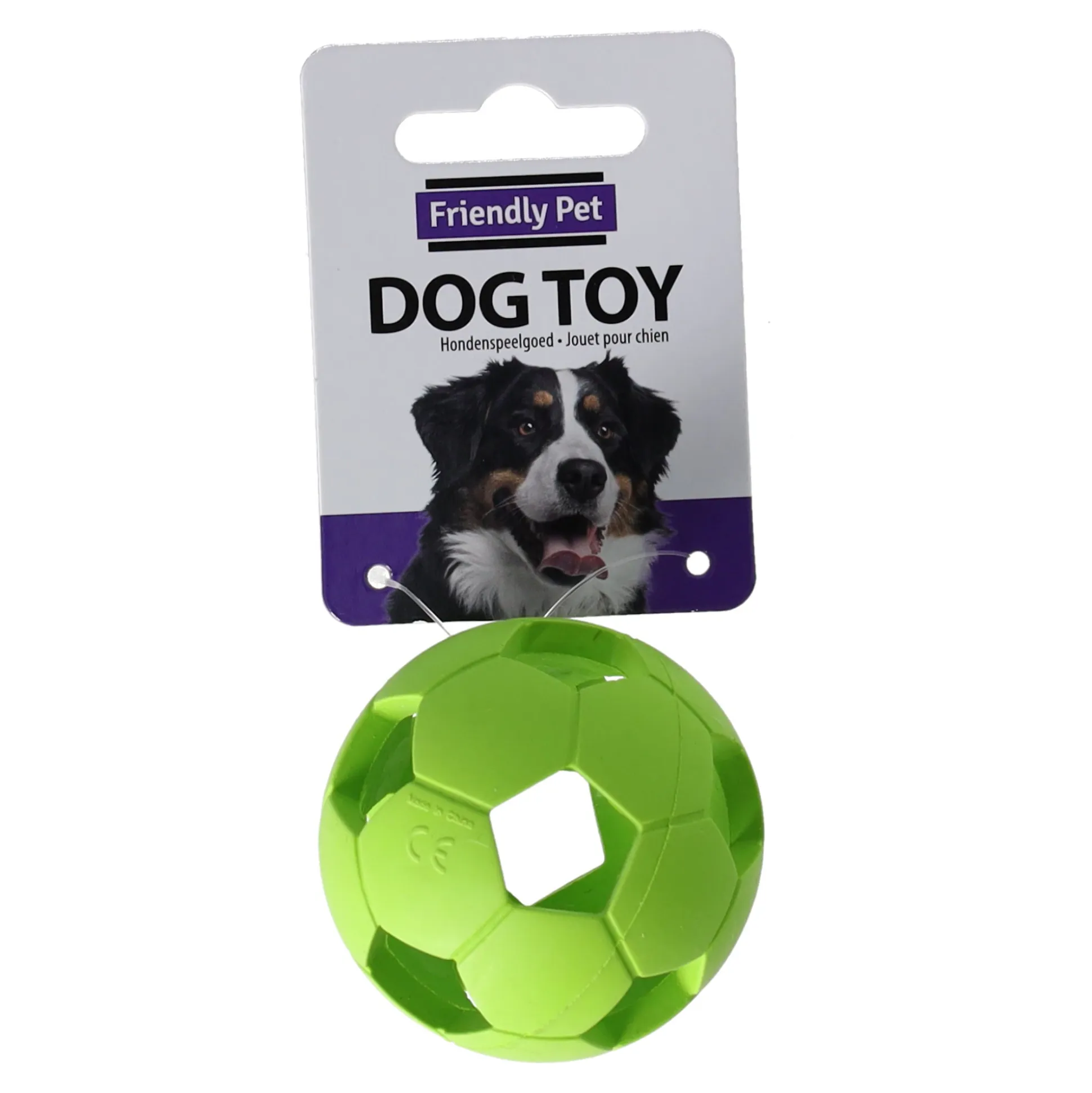 Hondenspeelgoed voetbal rubber 6cm
