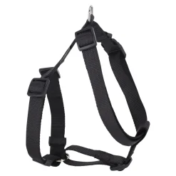 Hondentuig nylon verstelbaar zwart 40-65cm