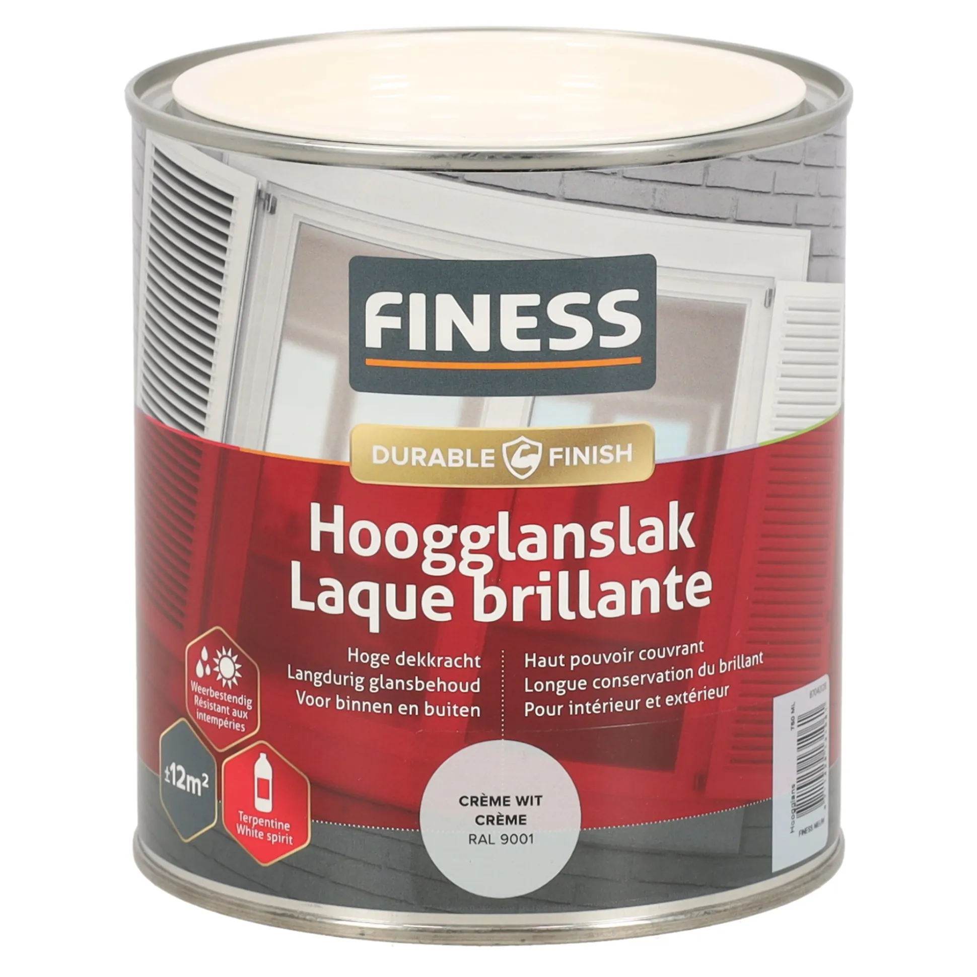 Hoogglans crème wit 750ml 14204 Finess