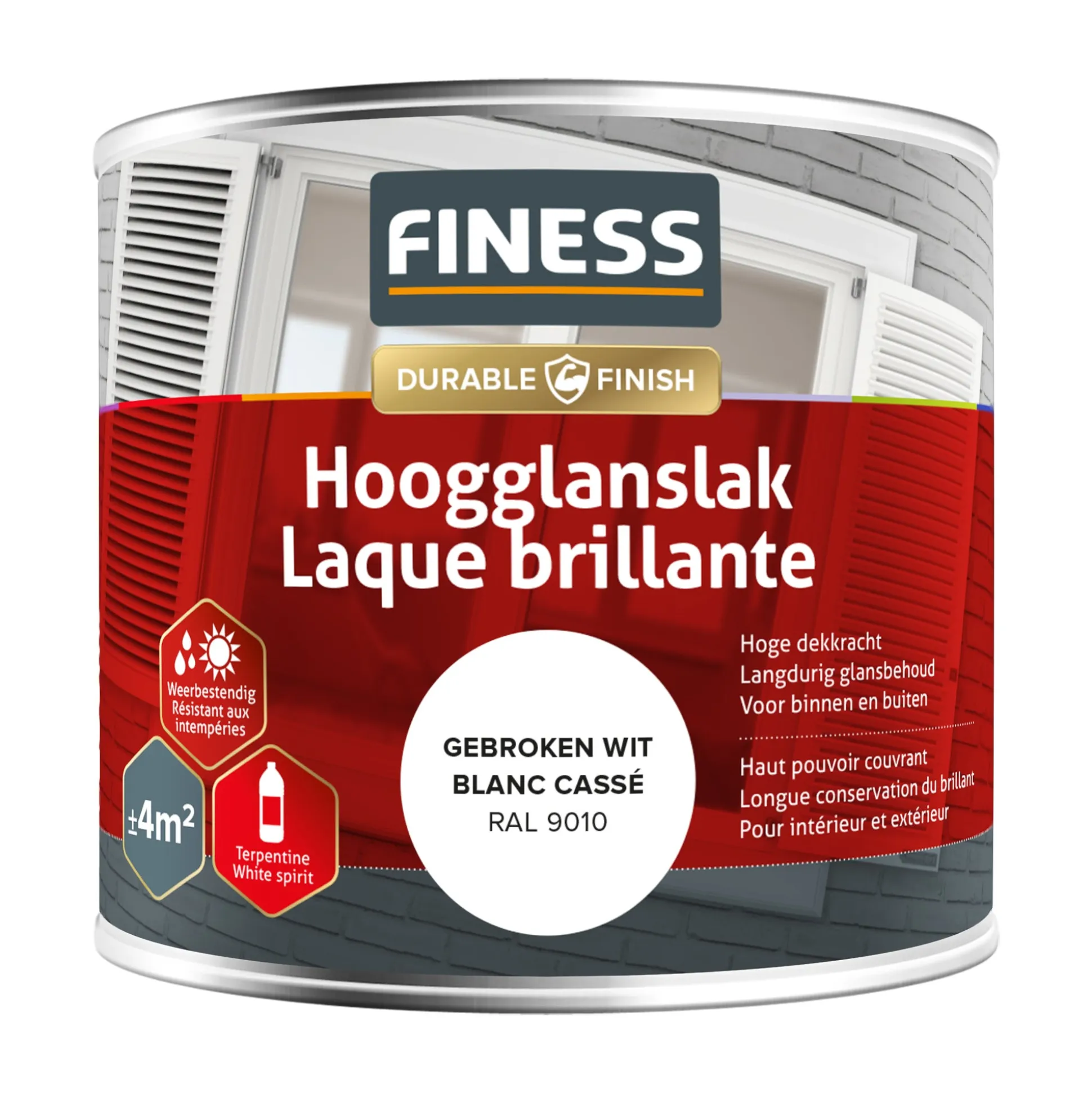 Hoogglans gebroken wit 14205 250ml Finess