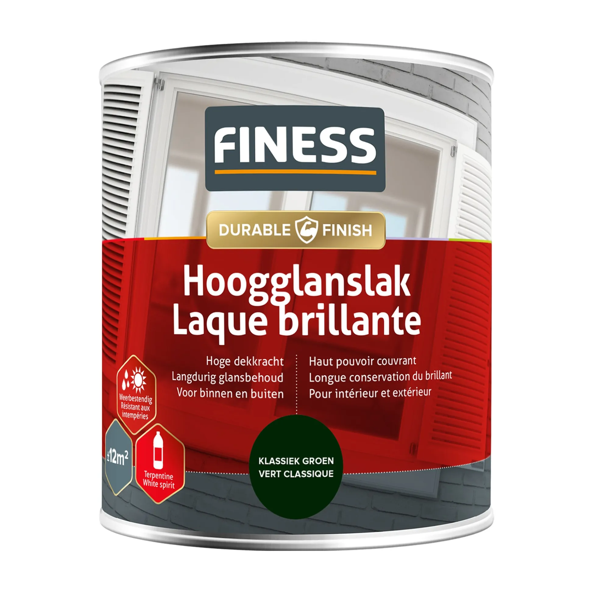 Hoogglans klassiek groen 1427 750ml Finess