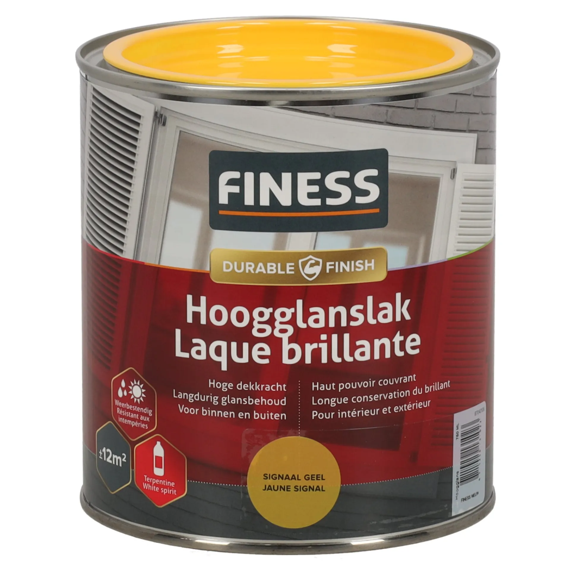 Hoogglans signaal geel 1423 750ml Finess