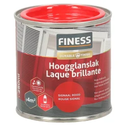 Hoogglans signaal rood 1431 250ml Finess