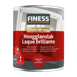 Hoogglans warm rood 14200 750ml Finess