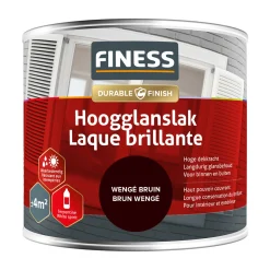 Hoogglans wengé bruin 1449 250ml Finess