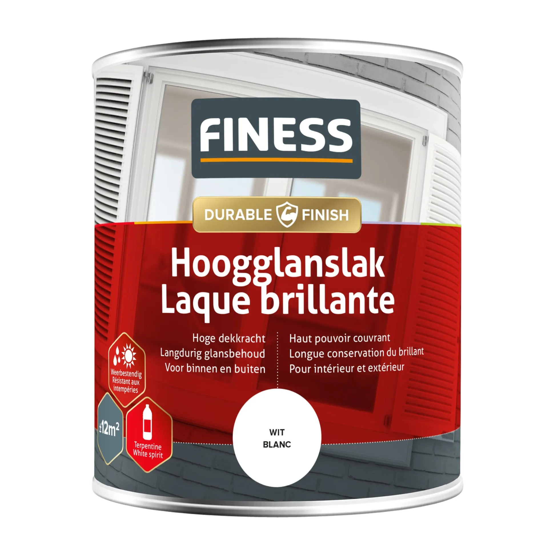 Hoogglans wit 1410 750ml Finess