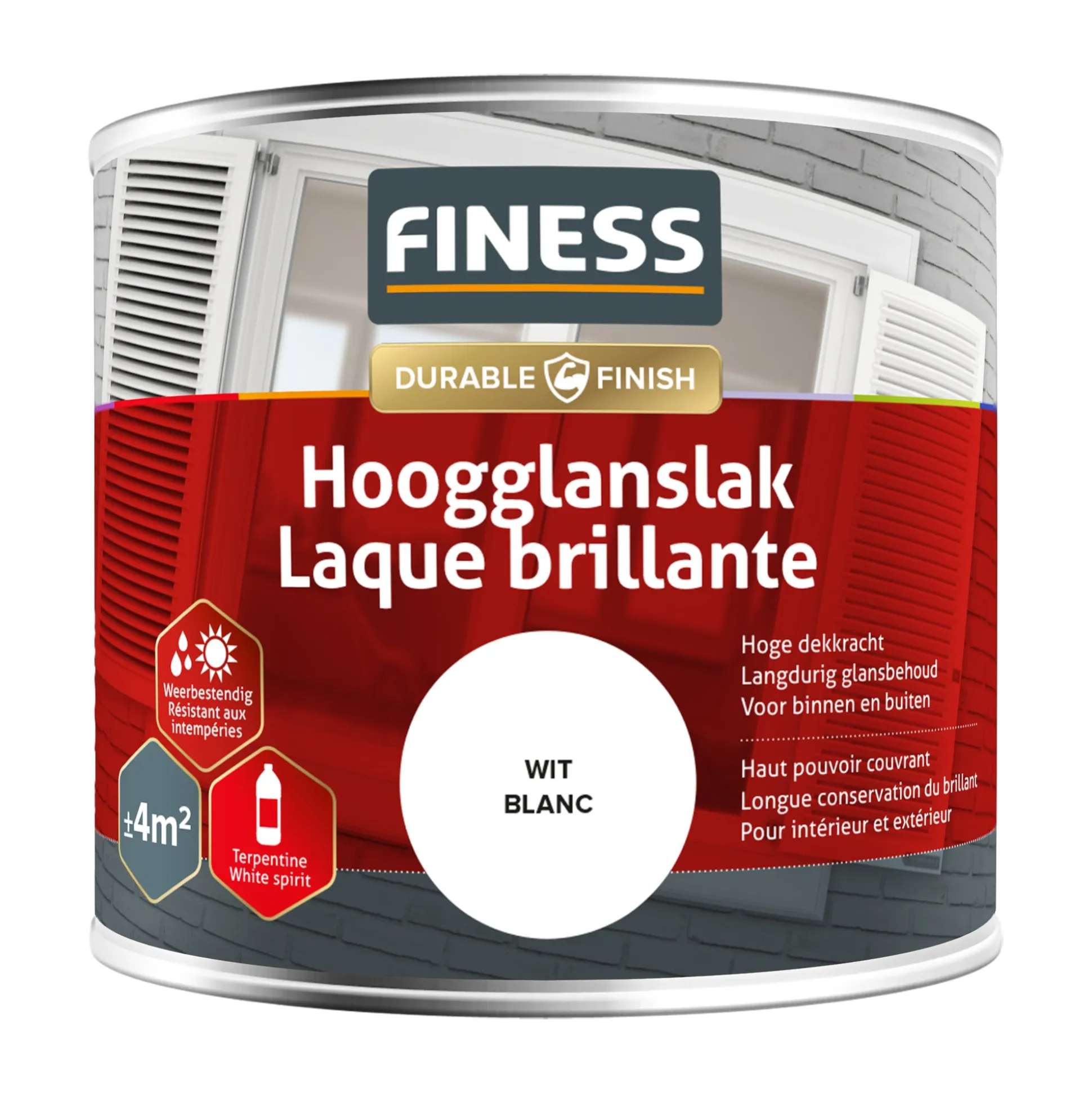 Hoogglans wit 1410 250ml Finess