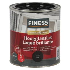 Hoogglans zwart 1428 750ml Finess