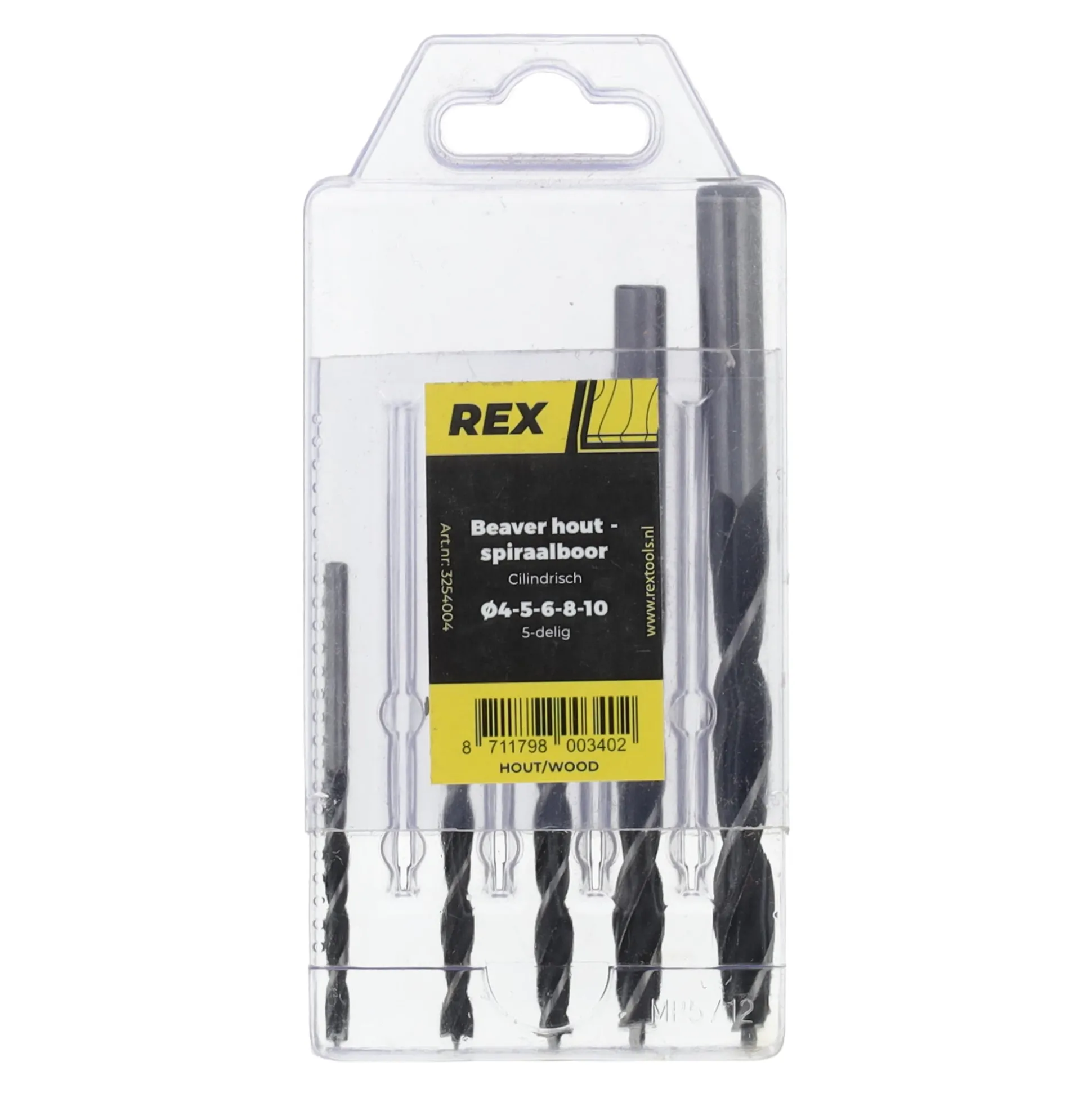 Houtspiraalboor beaver 5-delig Cas Rex