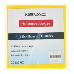 Huishouddoek 38 x 40 cm geel 10st