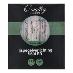 Ijspegelverlichting 960 LED classic gold