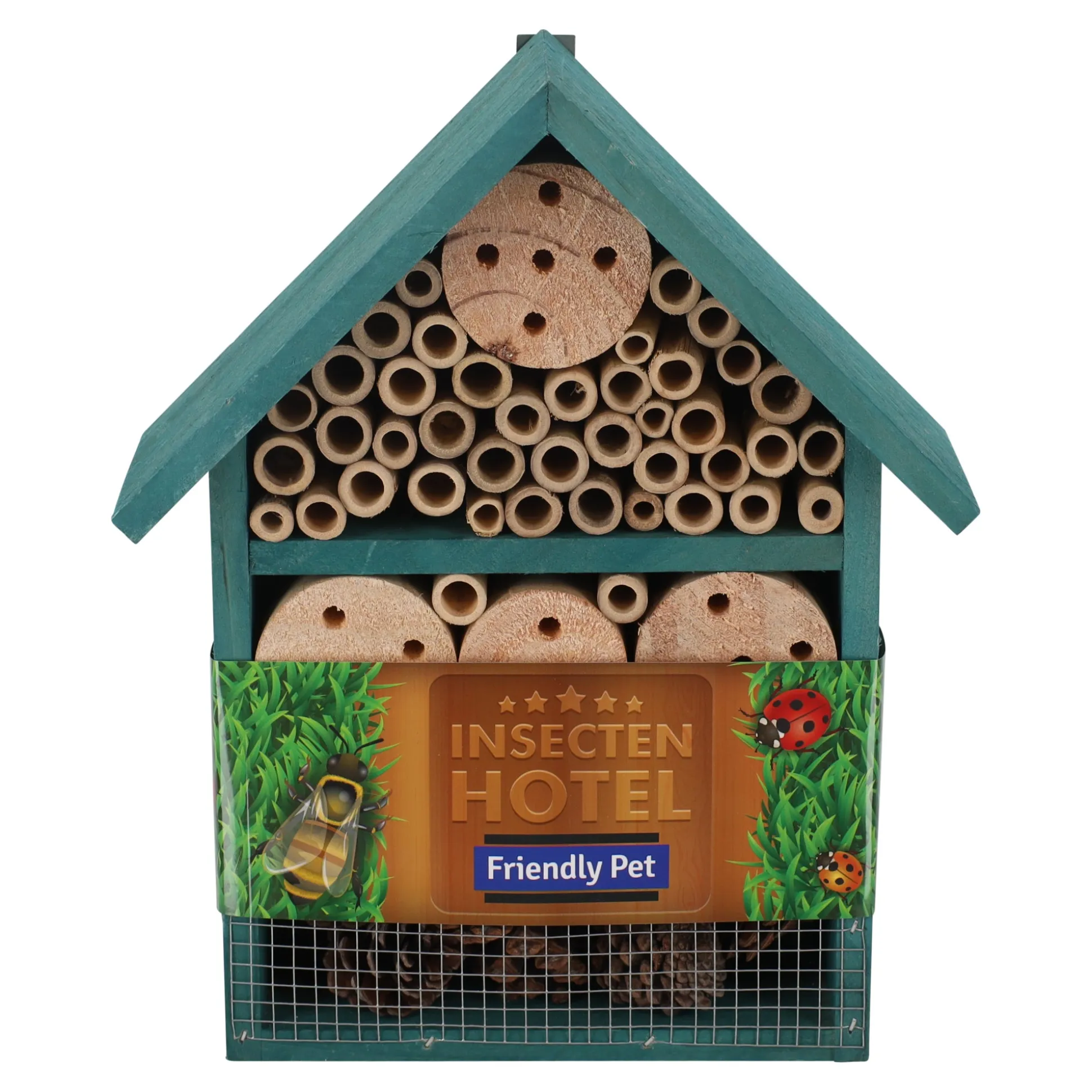 Insectenhotel 25 x 10 x 30 cm roodborst kleur