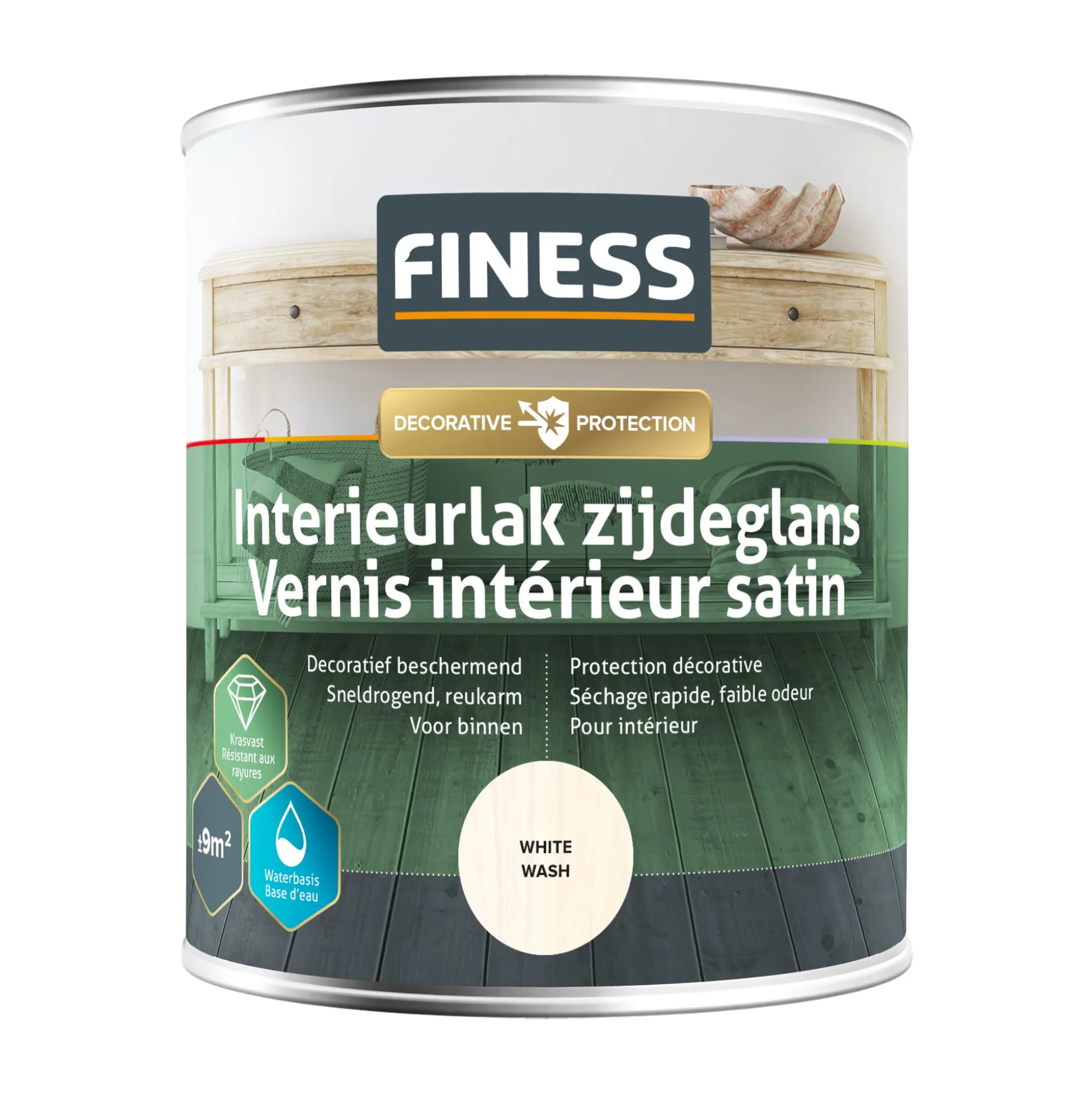 Interieurlak whitewash 4696 750ml Finess