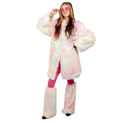 Jas fluffy rainbow S-M