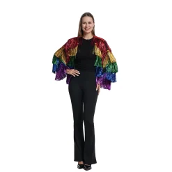 Jas Tinsel regenboog S