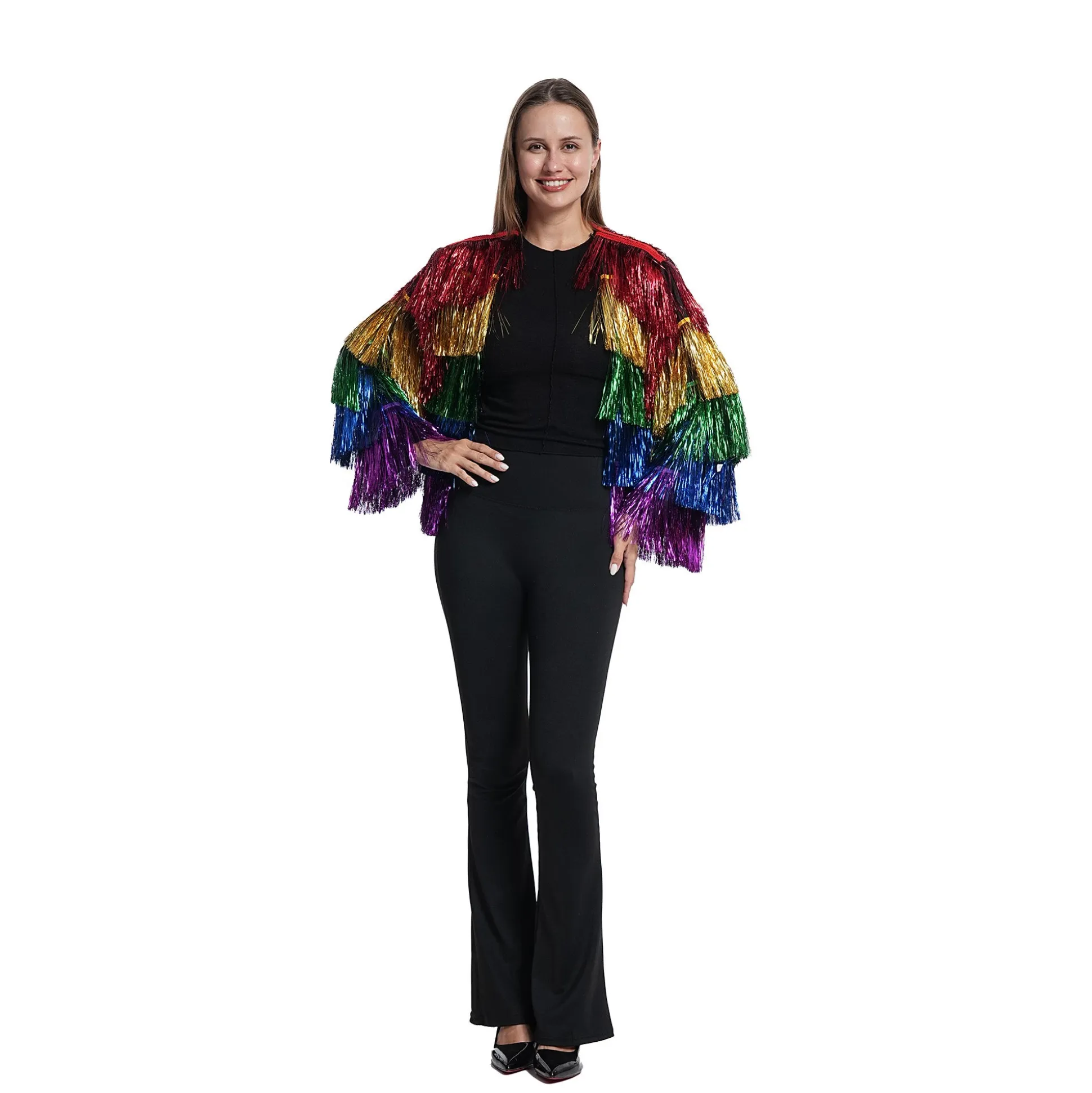 Jas Tinsel regenboog S