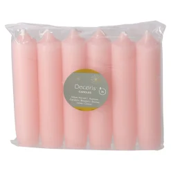 Kaars 11 cm 6st. roze