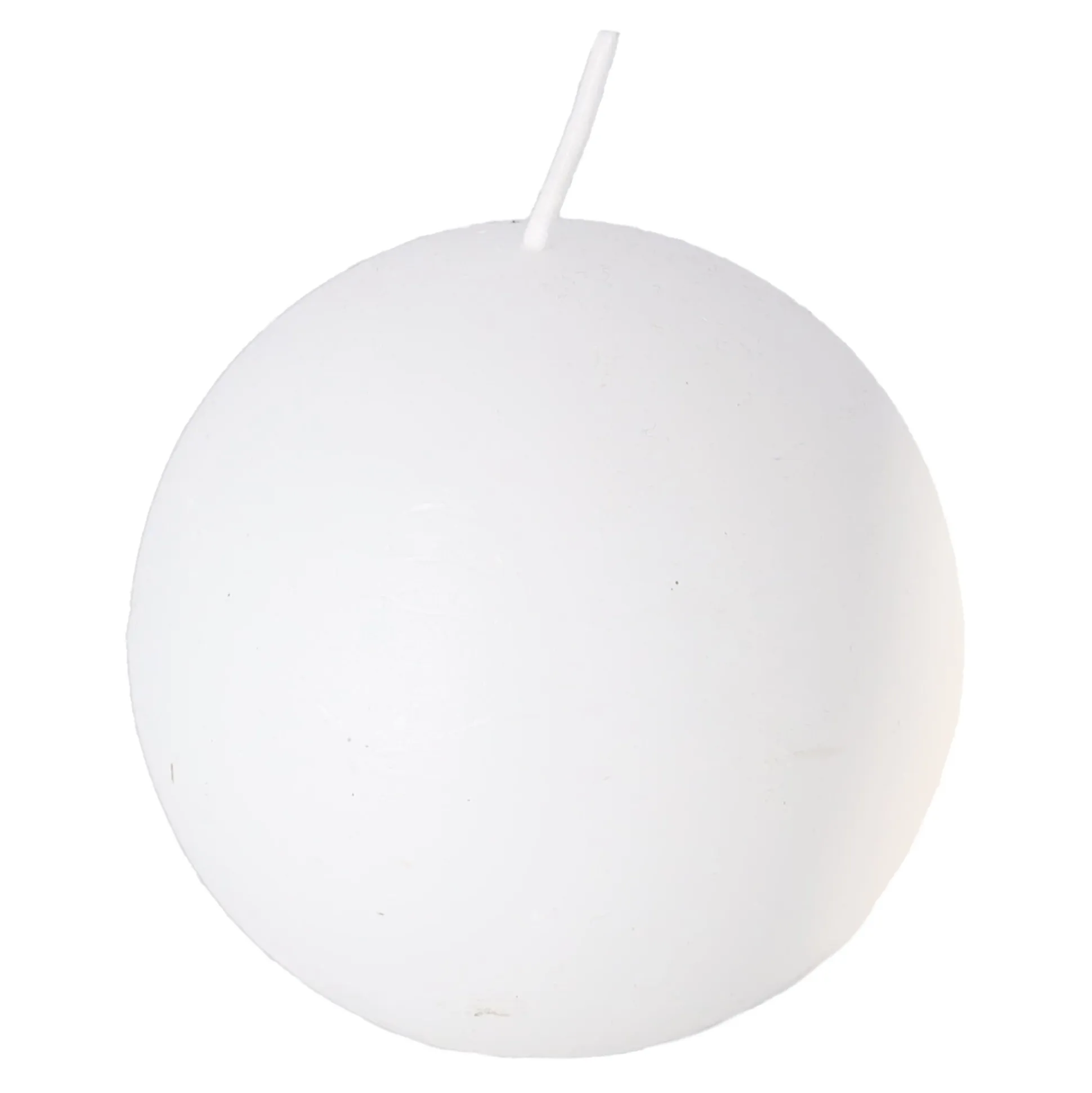 Kaars bol 80mm wit O'Malley