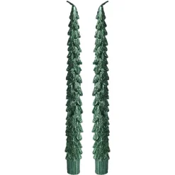 Kaars diner boom 25 cm groen 2st.