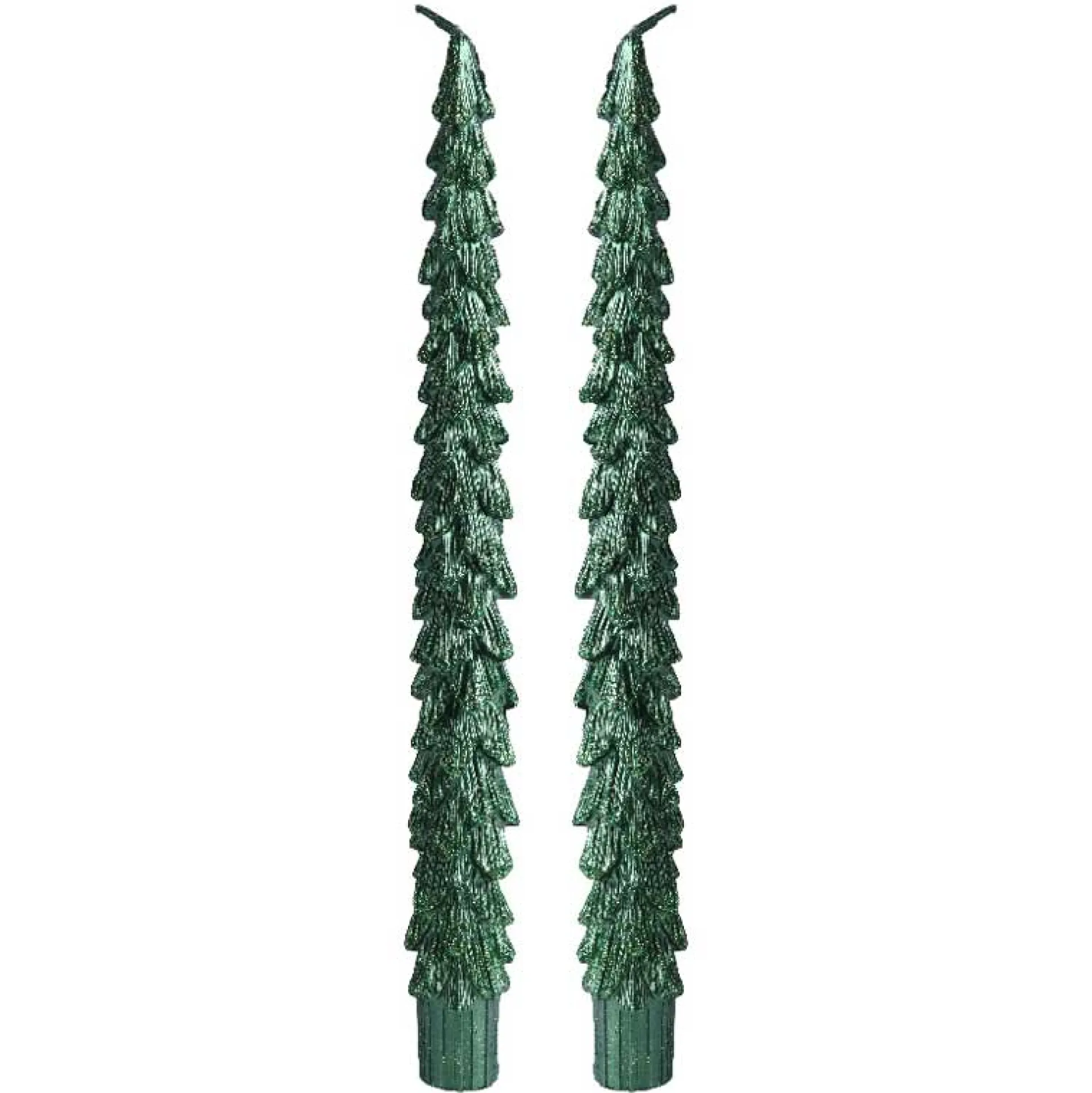 Kaars diner boom 25 cm groen 2st.