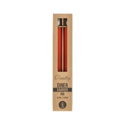 Kaars diner rib LED 25 cm rood