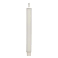 Kaars diner rib LED 25 cm wit