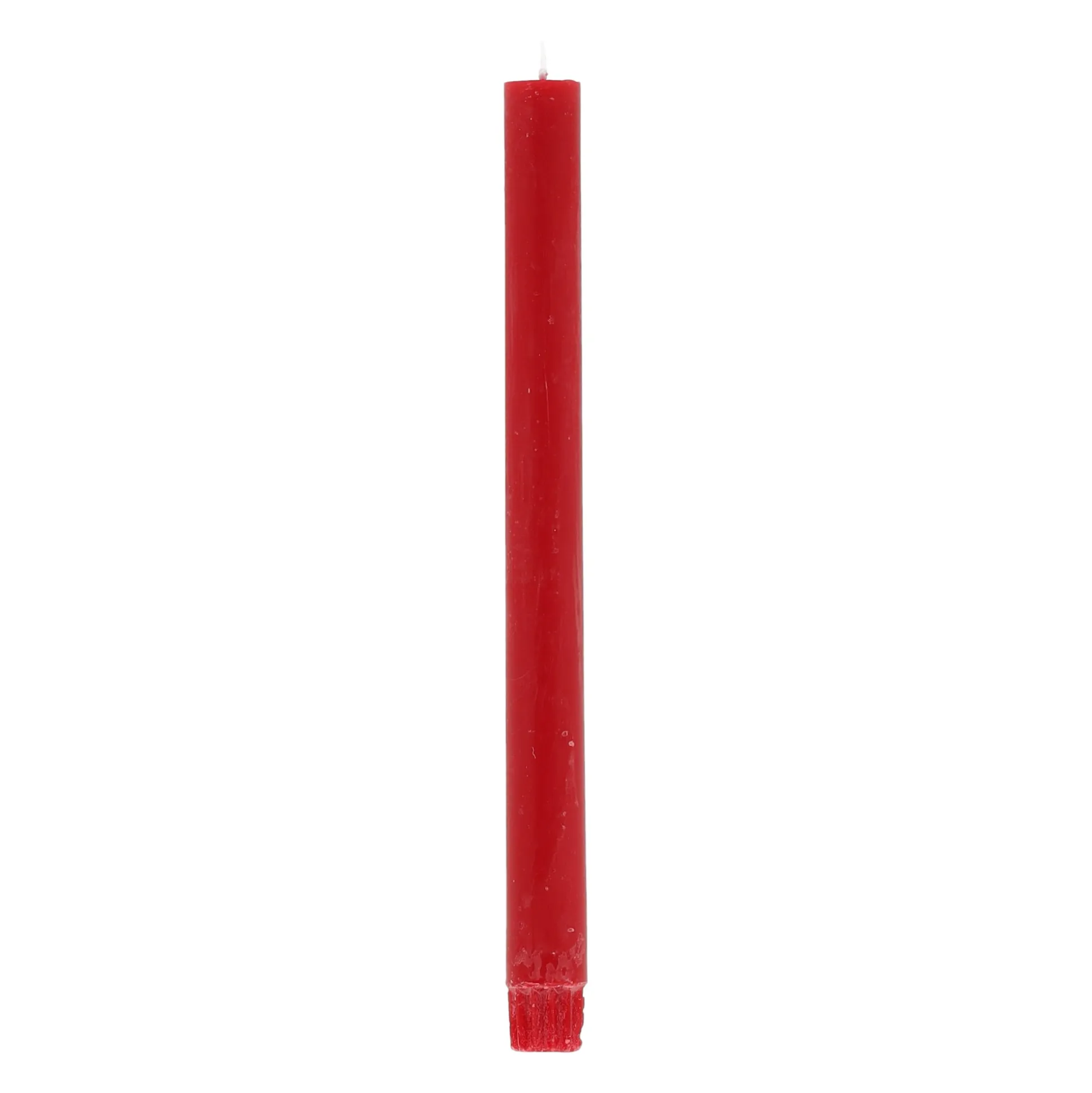 Kaars diner rustiek rood 4st