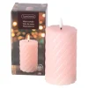 Kaars LED 15 cm licht roze
