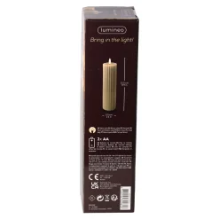 Kaars LED 22 cm warm grijs