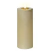 Kaars led glitter goud 19 cm