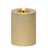 Kaars led glitter goud 11 cm