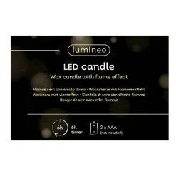 Kaars led glitter goud 11 cm