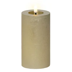 Kaars led glitter goud 15 cm