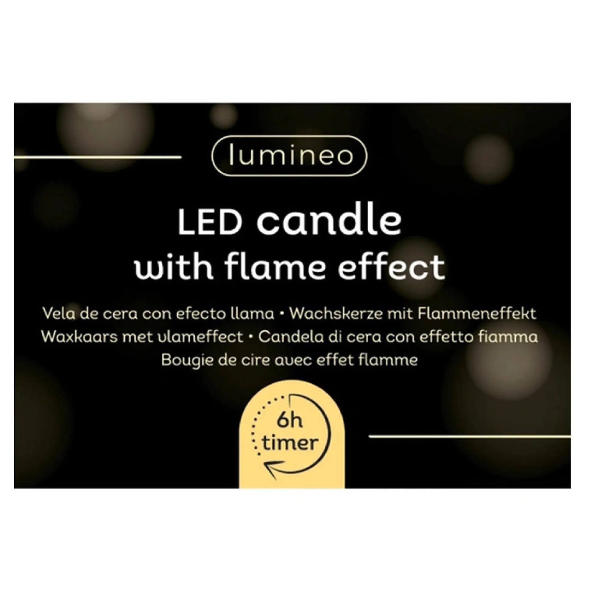 Kaars led glitter goud 15 cm