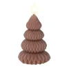 Kaars led kerstboom bruin 10 cm