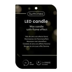 Kaars led kerstboom bruin 10 cm