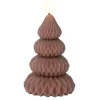 Kaars led kerstboom bruin 13 cm