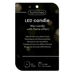Kaars led kerstboom bruin 13 cm