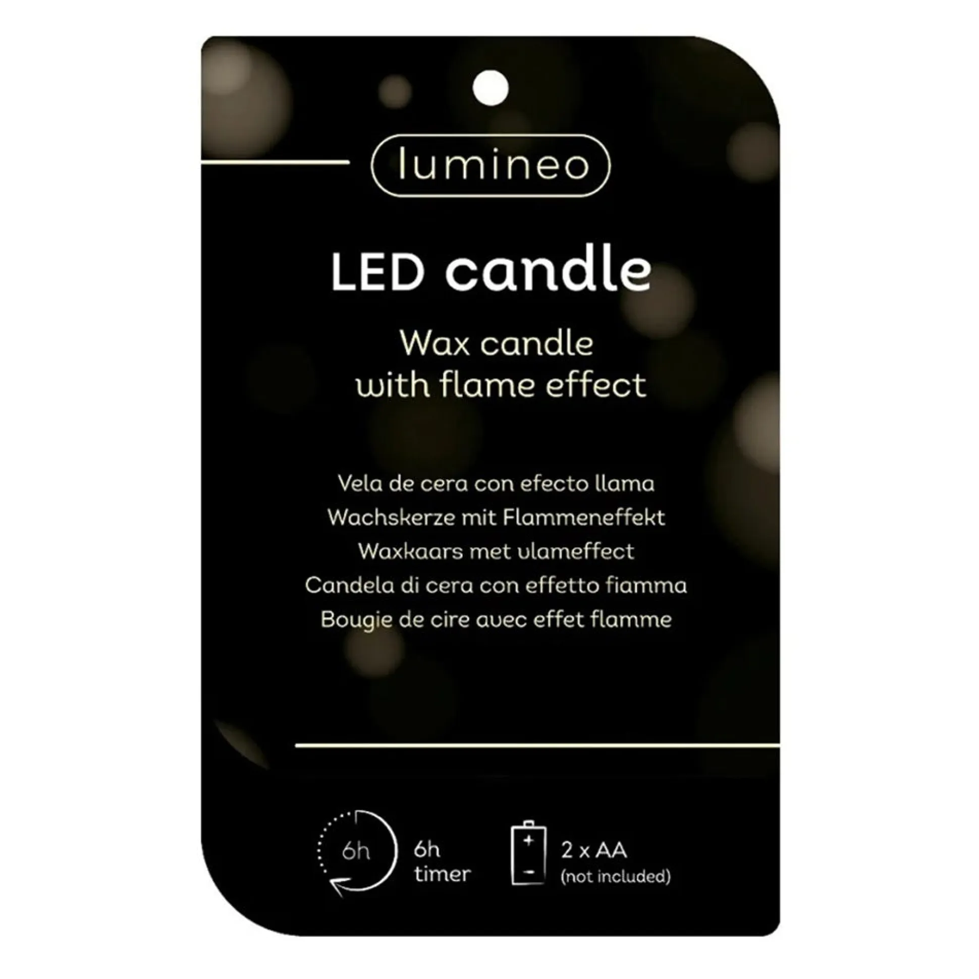 Kaars led kerstboom bruin 13 cm