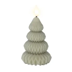 Kaars led kerstboom groen 10 cm