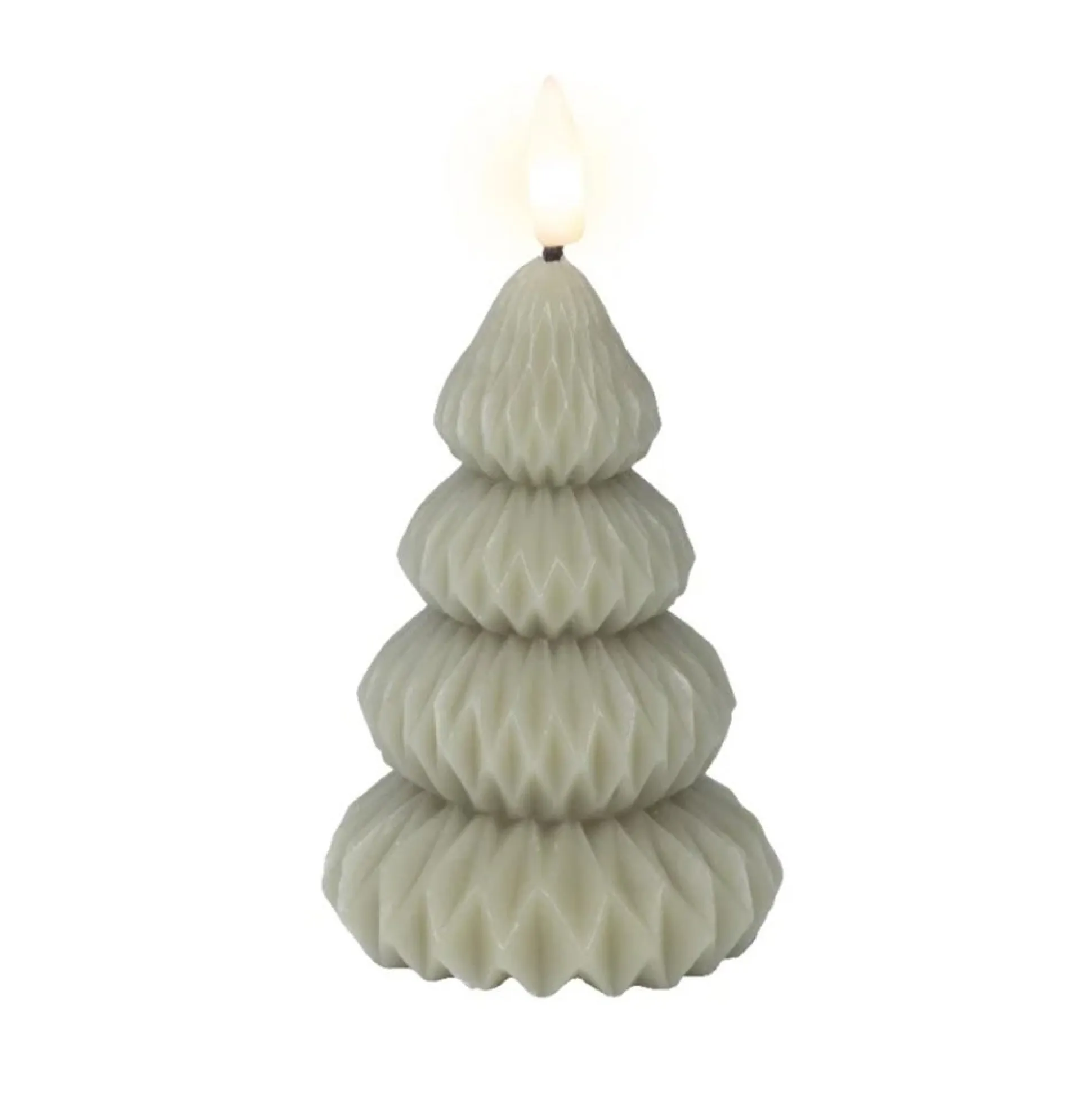 Kaars led kerstboom groen 10 cm